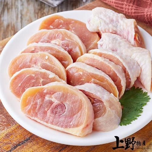 【上野物產】烤肉用 帶骨台灣土雞腿切片(300g土10%/包) x1包