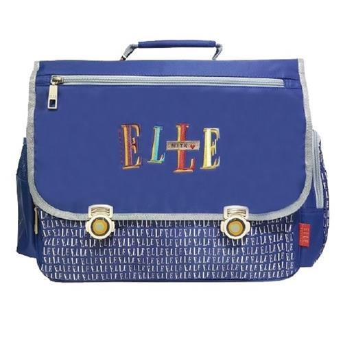 【ELLE Petite】輕量字母系列背包/書包/橫式書包_藍色
