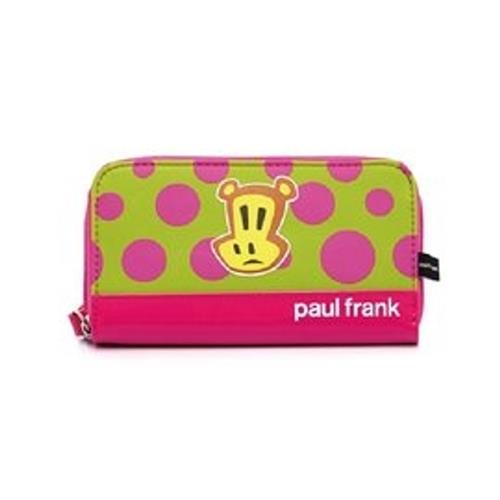【Paul Frank大嘴猴】 繽紛點點家族小物系列長夾/皮夾/零錢包/手機套_綠色熊
