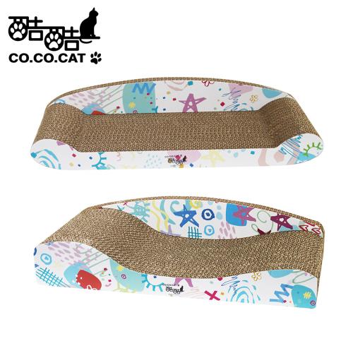 酷酷貓 Co.Co.Cat 沙發貓抓板-100%台灣製紙箱貓抓板-買就送好神拖靜電除塵紙