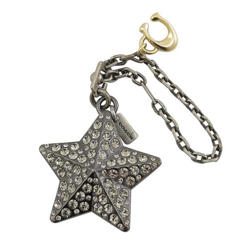COACH 48737 大星星鑲鑽吊飾/鑰匙圈.銀