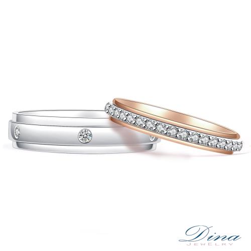 【DINA 蒂娜珠寶】 深刻情緣 鑽石結婚對戒(情人鑽石對戒 系列)_預購