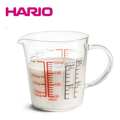 【HARIO】耐熱玻璃 手把量杯 200ml (CMJW-200)