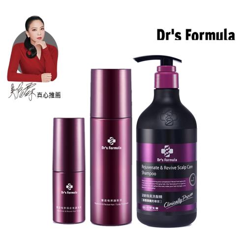 《台塑生醫》Dr’s Formula (強健喚黑頭皮養護三件組)洗髮精x1+護髮素x1+頭皮養護精露x1