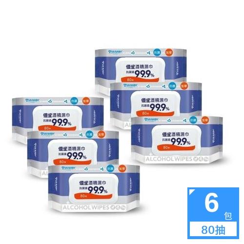 優生酒精濕巾80抽X6包