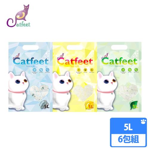 CatFeet 除臭水晶砂 貓砂 5L(6包組)