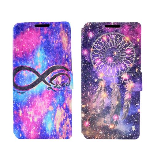 亞古奇 Samsung Galaxy S8 時尚彩繪手機皮套 側掀支架式皮套 無盡的愛/星辰捕夢網