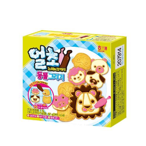 【HAITAI海太 】動物造型DIY巧克力風味餅乾52gx5盒 短效-6月效期