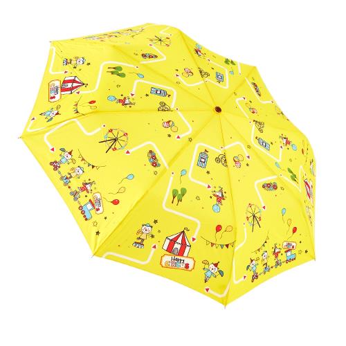 RAINSTORY雨傘-歡樂馬戲團(黃)抗UV個人自動傘