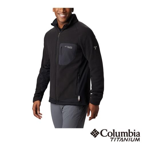 Columbia 哥倫比亞 男款-鈦 PT快排刷毛外套-黑色 UEE02380BK