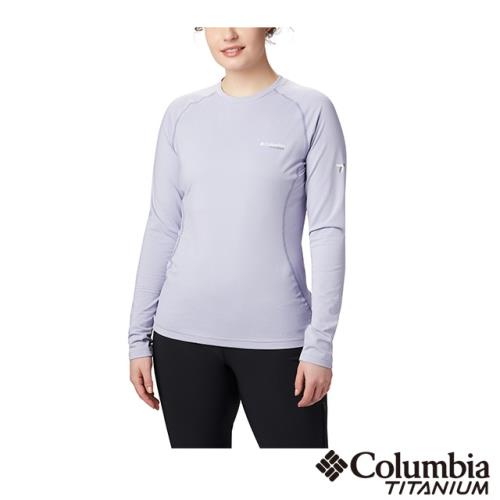 Columbia 哥倫比亞 女款-鈦 3D鋁點保暖快排長袖上衣-紫色 UAK11840PL