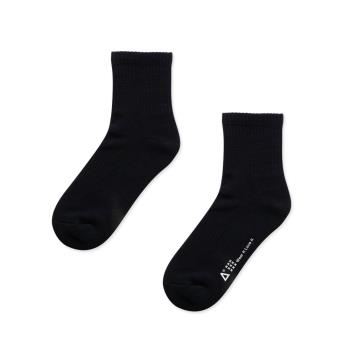 WARX除臭襪 經典素色中筒襪-黑色