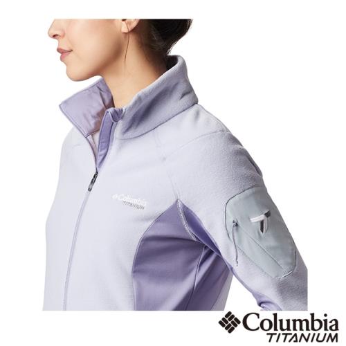 Columbia 哥倫比亞 女款-鈦 Polartec®200 快排刷毛外套-紫色 UAR13510PL