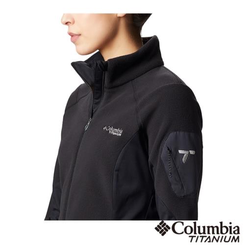 Columbia 哥倫比亞 女款-鈦 Polartec®200 快排刷毛外套-黑色 UAR13510BK