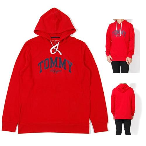 【Tommy Hilfiger】大logo 長袖T恤 紅色