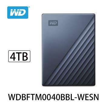 WD威騰 My Passport Ultra 4TB USB-C 2.5吋 外接硬碟(星曜藍) WDBFTM0040BBL-WESN
