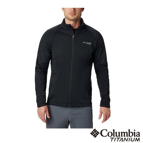 Columbia 哥倫比亞 男款-鈦 Omni-Shield防潑防風快排軟殼外套-黑色 UEE02430BK