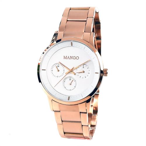 MANGO都會雅痞時尚錶-MA6751M-RG (玫瑰金/43mm)