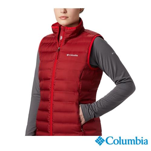 Columbia哥倫比亞 女款-防潑水羽絨背心-紅色 UWR02440RD