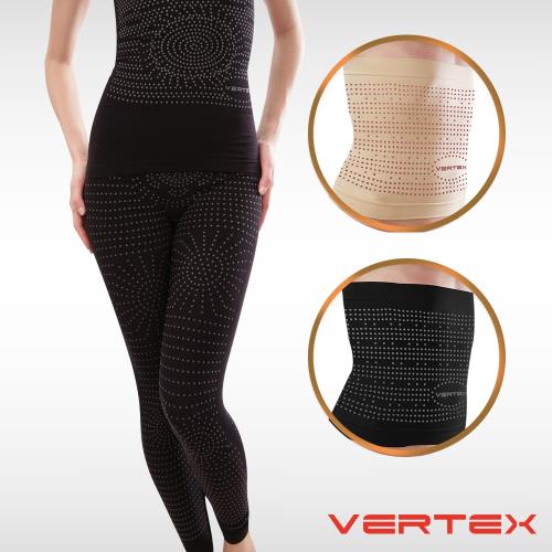 VERTEX遠紅外線碧璽石能量極雕塑束腰/長褲套組(黑/膚)