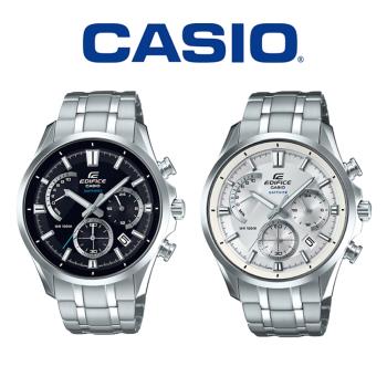 CASIO卡西歐EDIFICEEFB-550D時尚扇形儀錶板設計真三眼鋼帶手錶