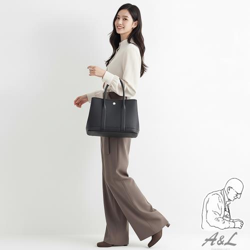 【AL老工匠】花園柏金真皮包經典精品Beata30cm-經典黑