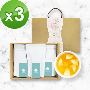 i3KOOS-花漾果香綠茶(可冷泡)-禮盒組3組(3袋1盒)