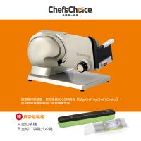  【Chef's Choice 615A】專業級食物切片機/切肉機，採用不鏽鋼及鋁合金主架構，配備7吋不鏽鋼刀片，尺寸長40cm x 寬26.5cm x 高28cm，適閤家庭或專業廚房使用。110V電壓設計，操作簡易，可精準切片蔬果、肉類等食材，提升烹飪效率。產地中國，提供臺灣1年有限保固服務。以上規格以實際出貨為準，完美結合耐用與實用，是廚房不可或缺的電動切片工具！ 
