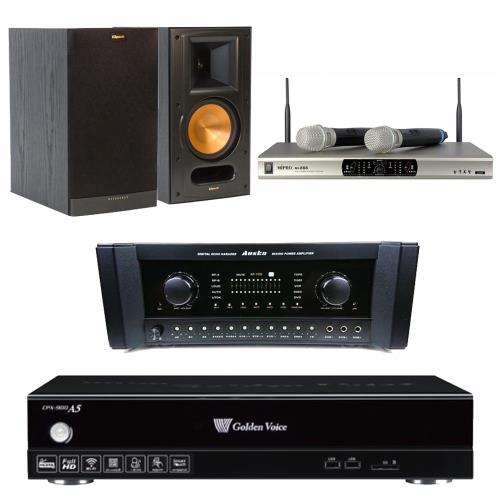 金嗓 CPX-900 A5電腦伴唱機 4TB+AK-700 擴大機+MI-888 無線麥克風+RB-61 II 主喇叭