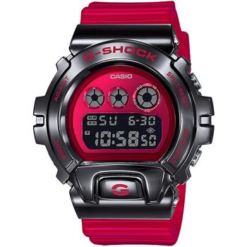 CASIO G-SHOCK 25周年紀念款街頭嘻哈計時錶/紅/GM-6900B-4