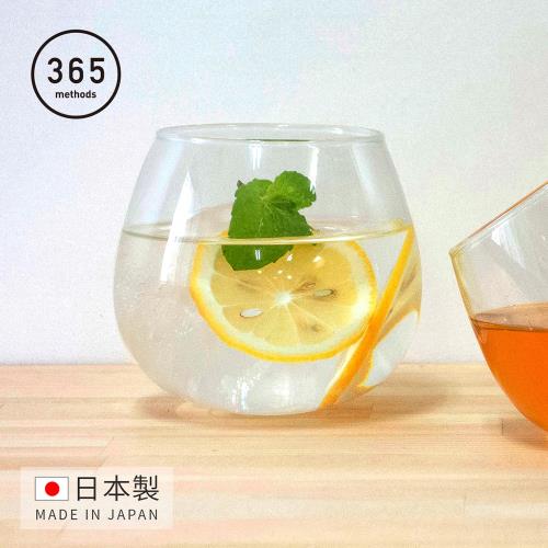 日本365methods 日製晚酌微醺搖曳玻璃杯-495ml  (不倒翁杯)