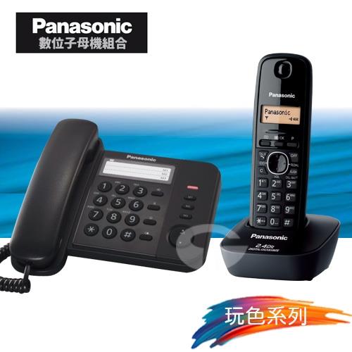 Panasonic 松下國際牌數位子母機電話組合 KX-TS520+KX-TG3411 (經典黑)