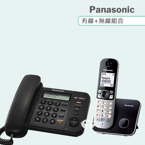 Panasonic 松下國際牌數位子母機電話組合 KX-TS580+KX-TG6811 (經典黑+曜石黑)