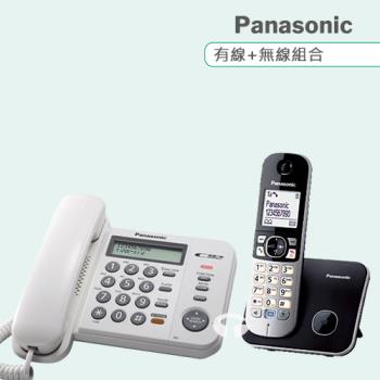 Panasonic 松下國際牌數位子母機電話組合 KX-TS580+KX-TG6811 (經典白+曜石黑)