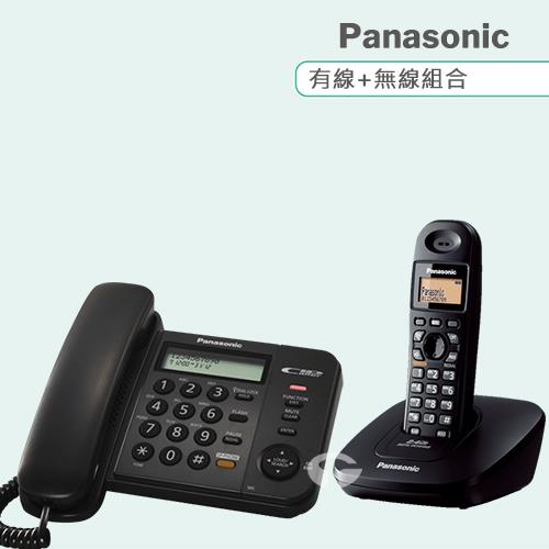 Panasonic 松下國際牌數位子母機電話組合 KX-TS580+KX-TG3611 (經典黑)
