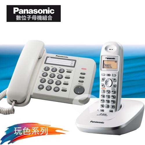 Panasonic 松下國際牌數位子母機電話組合 KX-TS520+KX-TG3611 (經典白+時尚白)