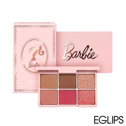 韓國 EGLIPS X BARBIE聯名限定款 超服貼高光6色眼影盤 8.8g