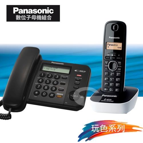 Panasonic 松下國際牌數位子母機電話組合 KX-TS580+KX-TG3411 (經典黑+時尚白)