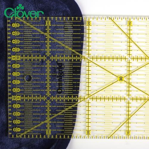 日本可樂牌clover雙色拼布尺15 30cm定規尺57 622平行線尺30 45 60 斜角分色線條尺洋裁縫紉尺 文具雜貨 Etmall東森購物