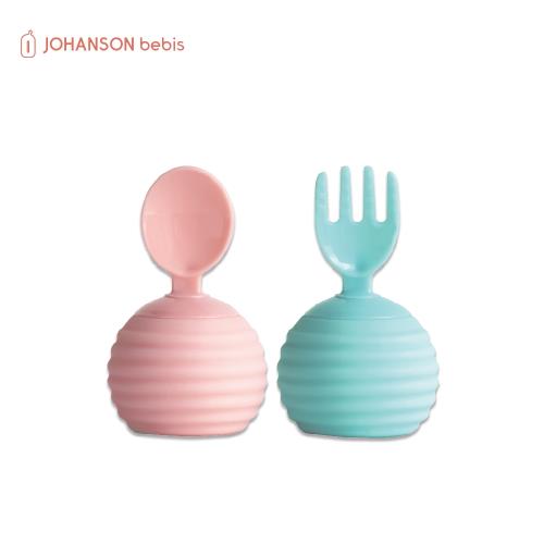【韓國JOHANSON】 好事成雙幼兒湯叉組(第一組餐具、寶寶湯匙、叉子、學習餐具)