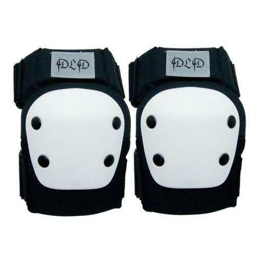 [DLD多輪多]專業特技直排輪護具 溜冰鞋 蛇板 滑板護具配件 極限運動強化護膝(肘) 黑白 S
