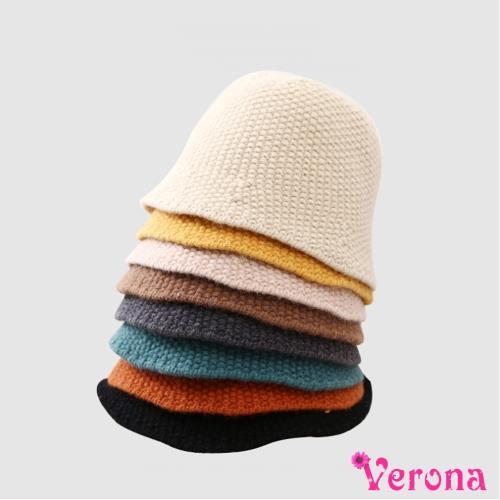 【Verona】日系簡約光板秋冬潮流新款毛線帽水桶帽漁夫帽(多種顏色可選)