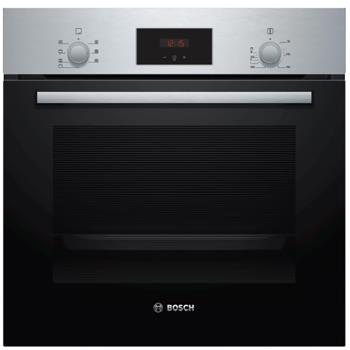 BOSCH 博世 HBF133BR0N 是一款67L大容量嵌入式電烤箱，適閤家庭廚房使用。品牌BOSCH博世，型號HBF133BR0N，安置方式坎入式，寬度60公分，電壓220V，產地德國。提供一年保固，上網登入可享兩年。內建多項烘烤功能，操作簡易，品質可靠。規格及配件以實際出貨為準。