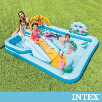 INTEX 森林冒險大型戲水池244x198x71x深20cm(493L) 適2歲以上(57161)