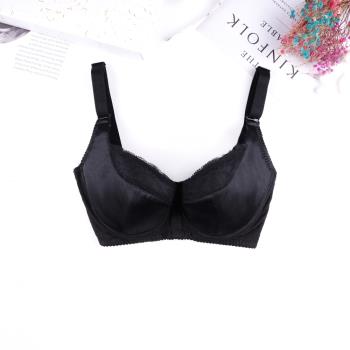 【K’s 凱恩絲】有氧蠶絲黑夜緹花包覆黑色內衣(B67款)