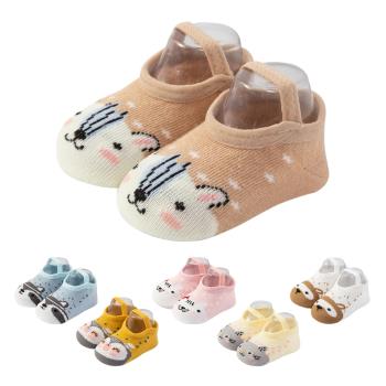 Colorland-4雙入-嬰兒襪 童襪 動物防滑襪 地板襪 室內鞋