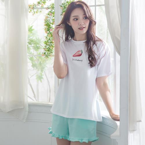 iima Strawberry棉質T-shirt(白)