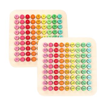 Colorland-益智玩具 木制九九乘法表 乘法盤 算術板 乘法口訣 早教兒童玩具