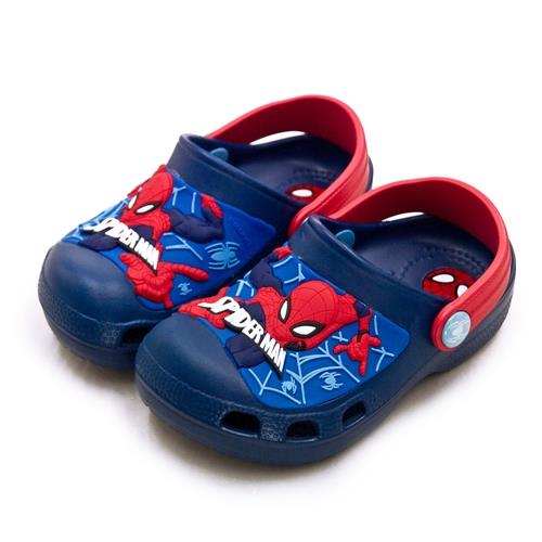 【Marvel 漫威】小童 15cm-20cm 蜘蛛人 SPIDER-MAN 輕量兒童園丁涼、拖鞋 台灣製造(藍紅 99076)