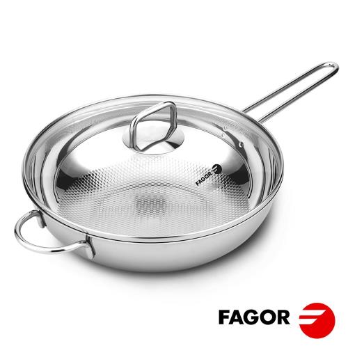 西班牙FAGOR法格 瑞克三層鋼中華炒鍋(30cm含蓋)